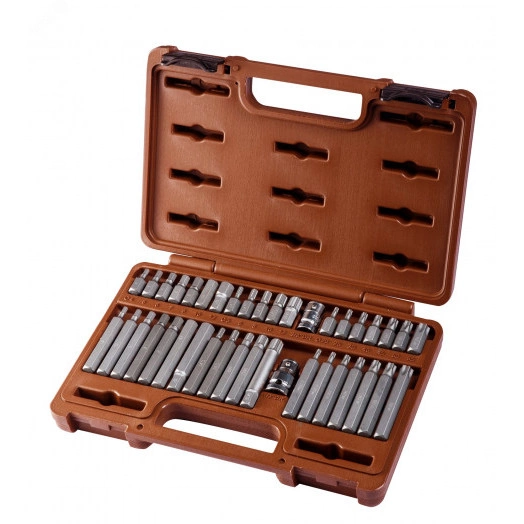 Набор вставок-бит и переходников 3/8'', 1/2''DR, 40 предметов