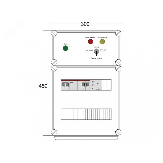 Щит управления электрообогревом DEVIBOX HR 1x4400 D316 (в комплекте с терморегулятором и датчиком температуры)
