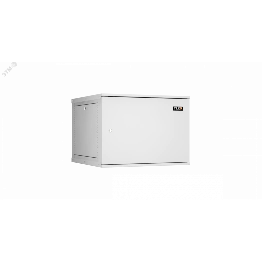 Шкаф настенный разборный TLK 19', 9U, цельнометаллическая дверь, Ш600хВ436хГ600мм, 2 пары монтажных направляющих, серый