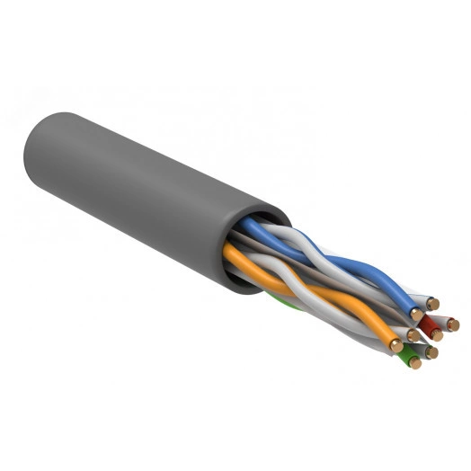 Витая пара U/UTP кат.6 4 пары 23 AWG solid 305м PVC серый ITK