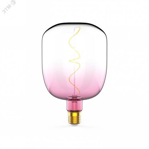 Лампа светодиодная LED 5 Вт 200 Лм 1800К теплая Е27 V140 pink-clear flexible Filament Gauss