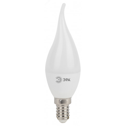 Лампа светодиодная LED BXS-9W-840-E14 (диод, свеча на ветру, 9Вт, нейтр, E14 (10/100/2800) ЭРА