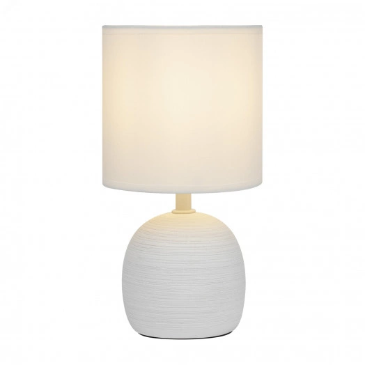 Настольная лампа Rivoli Sheron 7044-502 1 * Е14 40 Вт керамика белая с абажуром