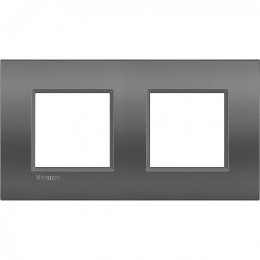 Livinglight. Рамка Air, немецкий стандарт 2+2 мод. Цвет ''Мокрый асфальт''