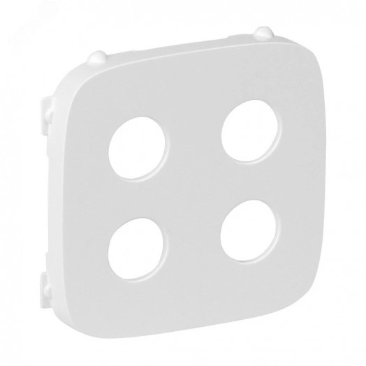 Valena ALLURE Лицевая панель для аудиорозетки банан двойной Белая