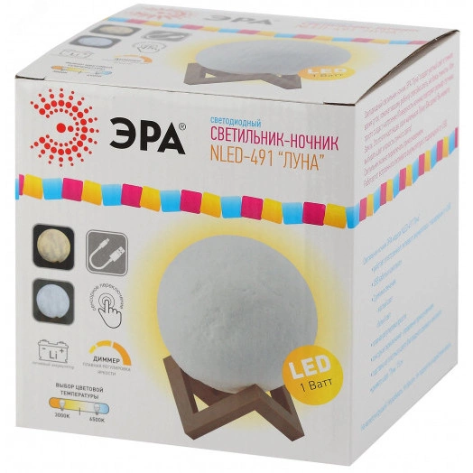 Настольный светильник NLED-491-1W-W белый (12/144) ЭРА