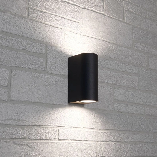 Светильник ДБУ вверх/вниз 2хGU10 без ламп IP65 черный