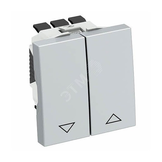 Выключатель для рольставней с электр.блокир., 1-полюсный, 10А/250В (алюминий)