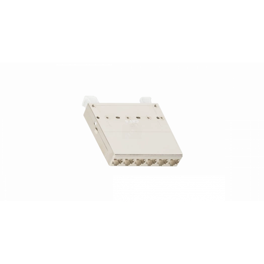 Модуль кассетный для панели CJ, 1 сл, 6 портов, Кат.6a, экран., металлик