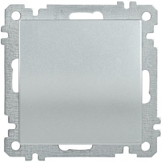 ВС10-1-0-Б Выключатель одноклавишный 10А BOLERO серебрянный IEK