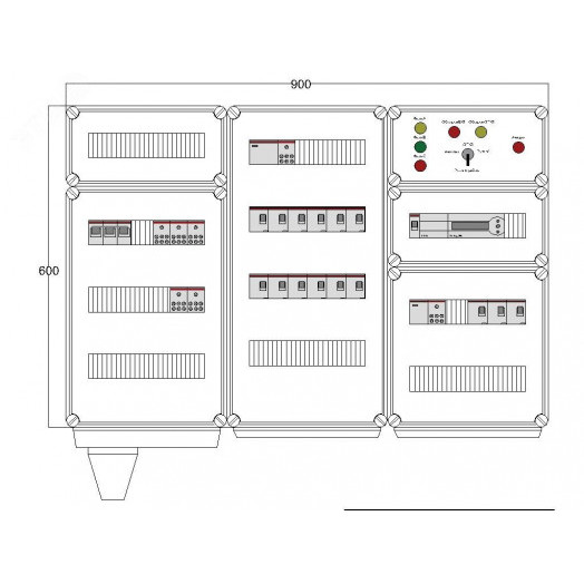 Щит управления электрообогревом DEVIBOX HR 15x2800 D850 (в комплекте с терморегулятором)