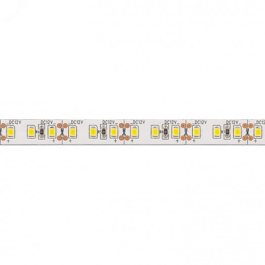 Лента светодиодная LEDх120/м 5м 9.6Вт/м 12В теплый белый