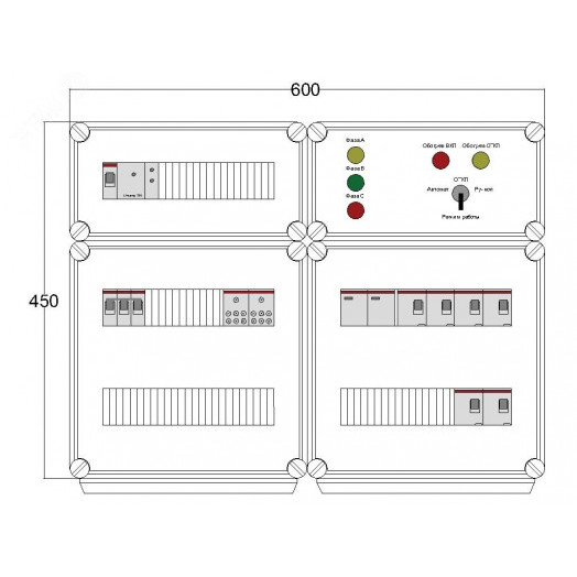 Щит управления электрообогревом DEVIbox HS 6x1700 D330 (в комплекте с терморегулятором и датчиком температуры)