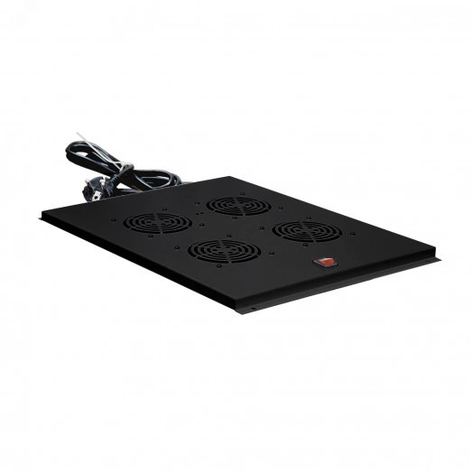 Модуль вентиляторный NTSS потолочный для шкафов серии R глубиной 800мм на 4 элемента потолочный без термостата, черный RAL 9005