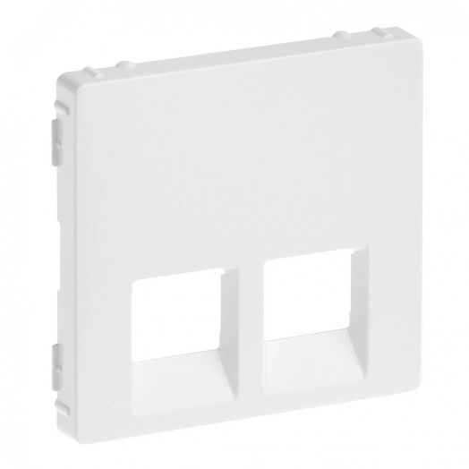 Valena LIFE Лицевая панель для двойных телефонных/информационных розеток Белая