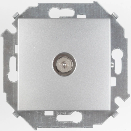 Розетка TV одиночная винтовой зажим алюминий