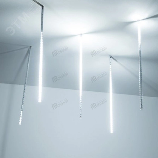 Гирлянда светодиодная декоративная ARD-ICEFALL-CLASSIC-D12-500-5PCS-CLEAR-72LED-LIVE WHITE (230V, 6W) (ARDCL, IP65)
