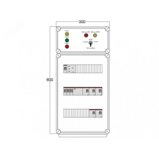 Щит управления электрообогревом DEVIBOX HR 5x2800 D316 (в комплекте с терморегулятором и датчиком температуры)