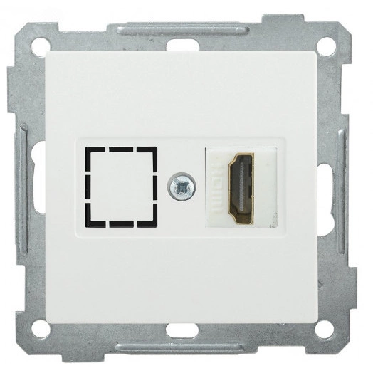 РHDMI-0-Б Розетка HDMI BOLERO белая IEK