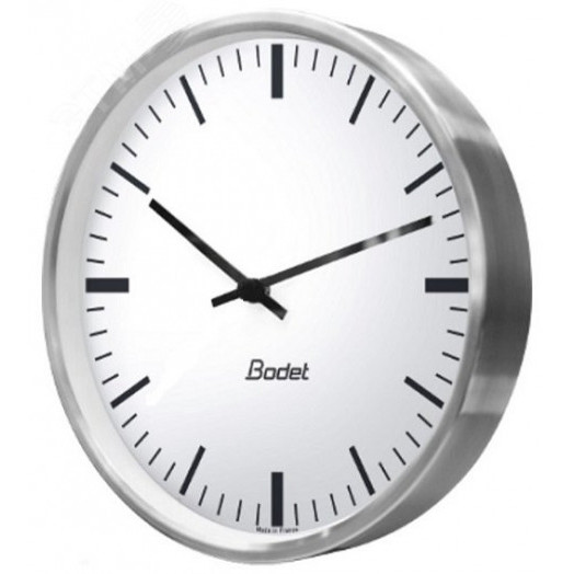 Часы аналоговые вторичные внутренние Profil 740 Metal (часы/минуты), высота 40 cм, стальной полированный корпус и минеральное стекло, метки, NTP (PoE)