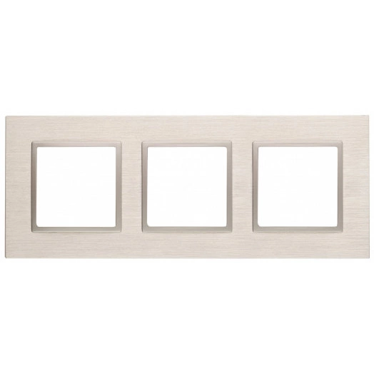 Рамка на 3 поста, металл, Эра Elegance, шампань+шамп, 14-5203-04