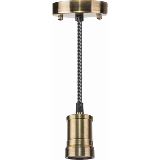 Светильник с проводом 1.5м Е27 декор черненая бронза