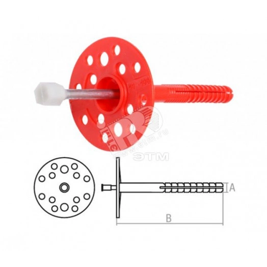 Дюбель для теплоизоляции 10х120 термоголовка (50шт)