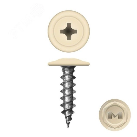 Саморез металл/металл 4.2х19 пресс-шайба острый RAL1036