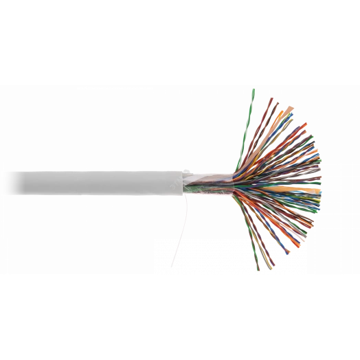 Кабель U/UTP 50 пар Кат.5 одножильный медный внутренний PVC серый 305м
