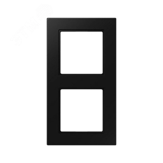 Рамка 2 поста, серия A550, термопласт, черный матовый