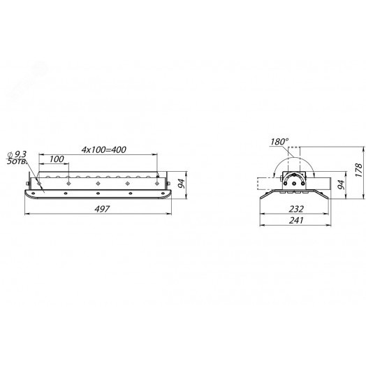 Светильник LED KEDR Stock (СБУ) 150Вт 20400Лм IP67