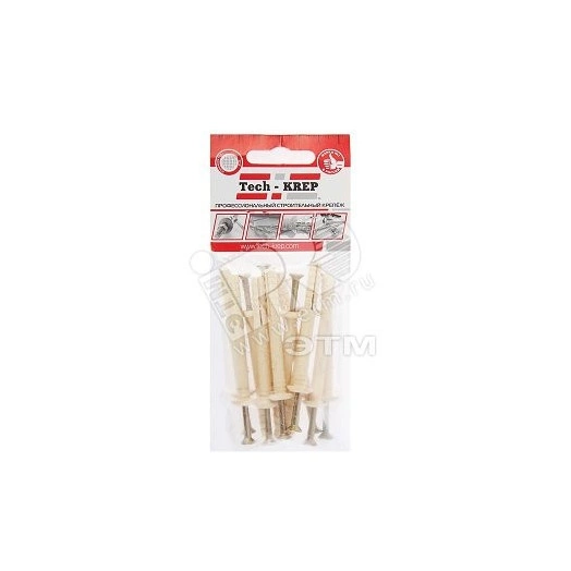 Дюбель-гвоздь 6х60 цилиндрический бортик, нейлон (12шт)