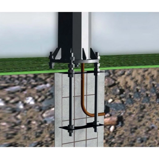 Анкерный закладной элемент фундамента ЗА-30/18/Д740-1,3-хц к мачте МГФ-30