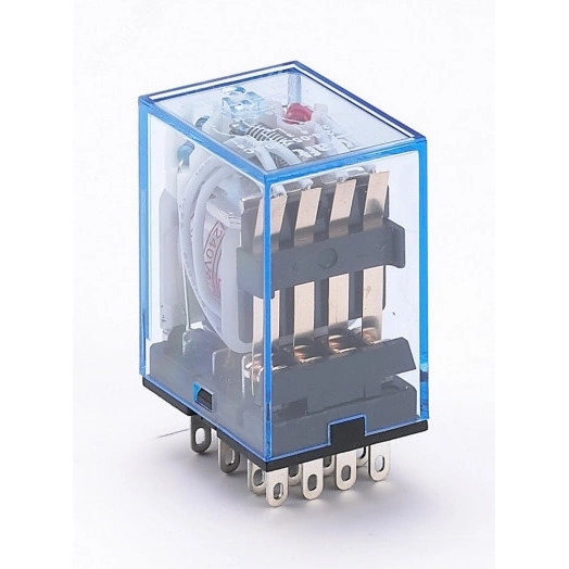 Реле промежуточное 24В AC 4 переключающих контакта 3А ПР-102 с индикацией