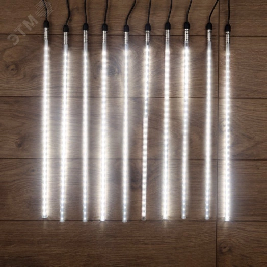 Гирлянда профессиональная Тающие сосульки 24 В, комплект 10 шт. х 50 см, шаг 100 см, 480 LED, белый, соединяются