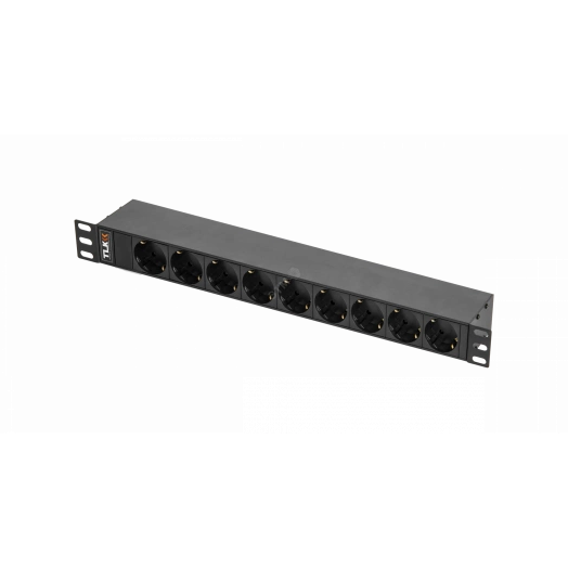 Блок розеток TLK 19д 9 гнезд ''евророзетка'' макс. нагрузка 10 А без шнура питания вход С14 + предохранитель 10 А металлический корпус макс. мощность 2500 Вт 4875*44.4*68 мм