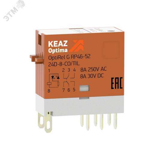 Реле промежуточное OptiRel G RP46-52-24-8-CO/TIL
