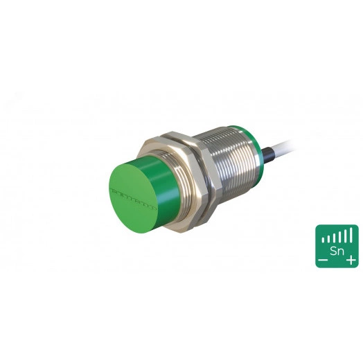 Датчик индуктивный с увеличенным расстоянием срабатывания ВБИ-М30-65В-2123-СА.51 Расстояние срабатывания Sn: 25 мм Частота переключения: 100 Гц Материал корпуса: Латунь никелированная Диаметром 30 мм IP67 Кабель 2 м (ПВС ХЛ 3х0,35 мм2)