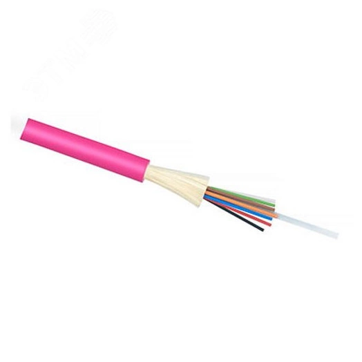 Кабель волоконно-оптический 50/125 (OM4) многомодовый, 16 волокон, плотное буферное покрытие (tight buffer), для внутренней прокладки (-25C ~ +50), LSZH, маджента RAL 4010