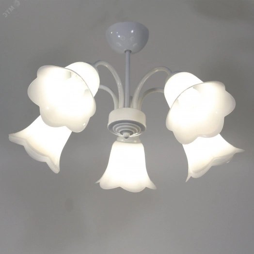 Светильник Джина 251 бел. (плафон П0471) НСБ      01-5х60-130 Е27 ИМ (1005404996)