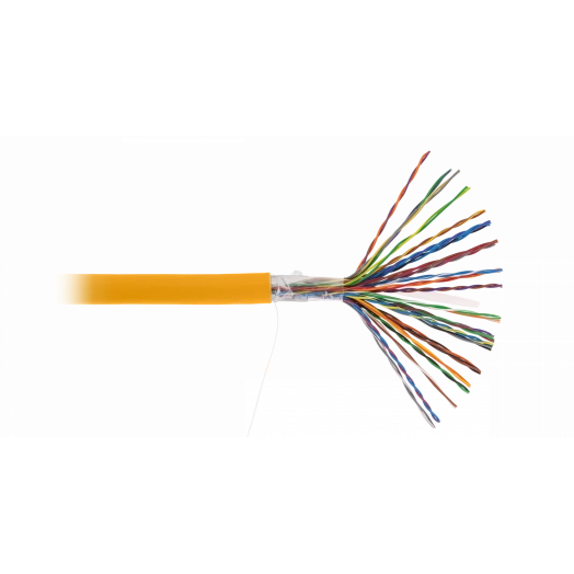 Кабель U/UTP 25 пар Кат.5 одножильный медный внутренний LSZH оранж 305м