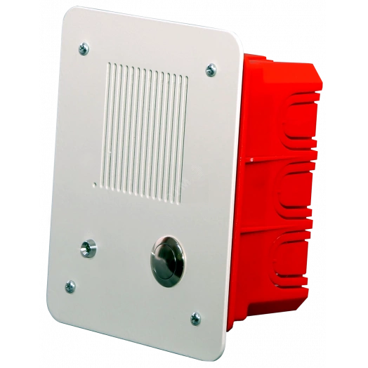 Металлический вандалозащищенный корпус, врезной монтаж в стену, 120x140x70 мм