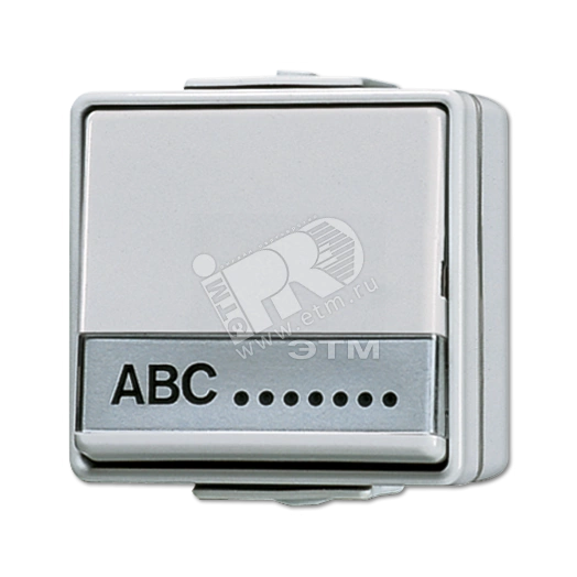 Выключатель универсальный накладной с полем для надписи 17x72мм IP44