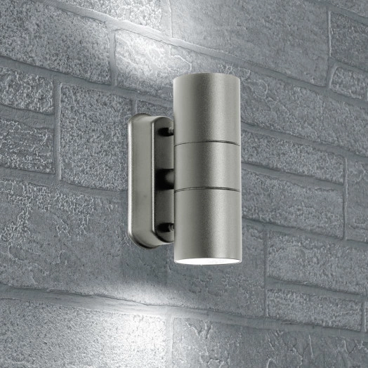 Светильник ДБУ вверх/вниз 2хGU10 без ламп IP44 серый