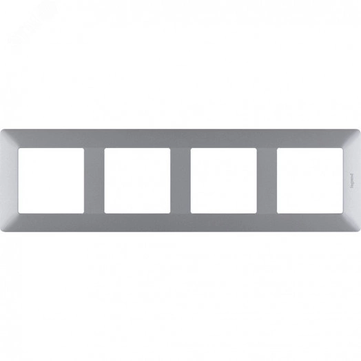 Valena LIFE Рамка 4 поста алюминий универсальная