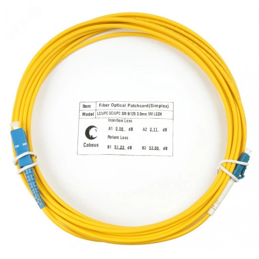 Шнур оптический simplex 25м LC-SC 9/125 sm  LSZH FOP(s)-9-LC-SC-25m