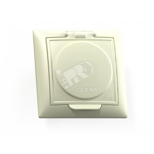 СЕЛЕНА Розетка с заземлением со шторками РС16-426 скрытая слоновая кость