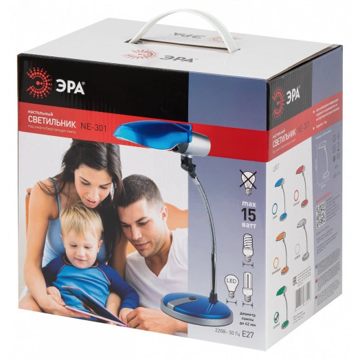 NE-301-E27-15W-GR Светильники настольные ЭРА наст.светильник NE-301-E27-15W-GR зеленый