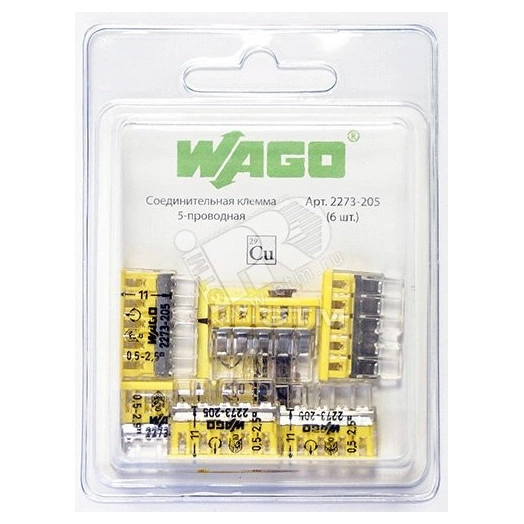 Клемма 5-проводная компактная (6шт)