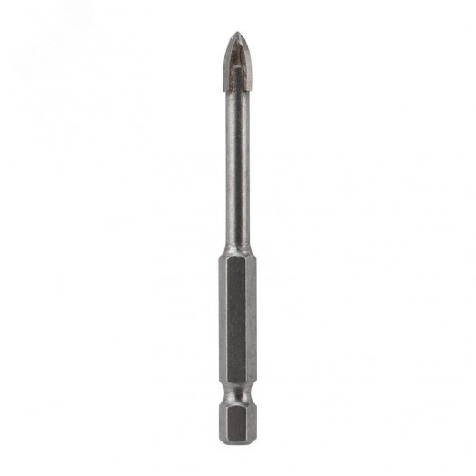 Сверло по стеклу и керамике 6 мм 4 грани шестигранный хвостовик